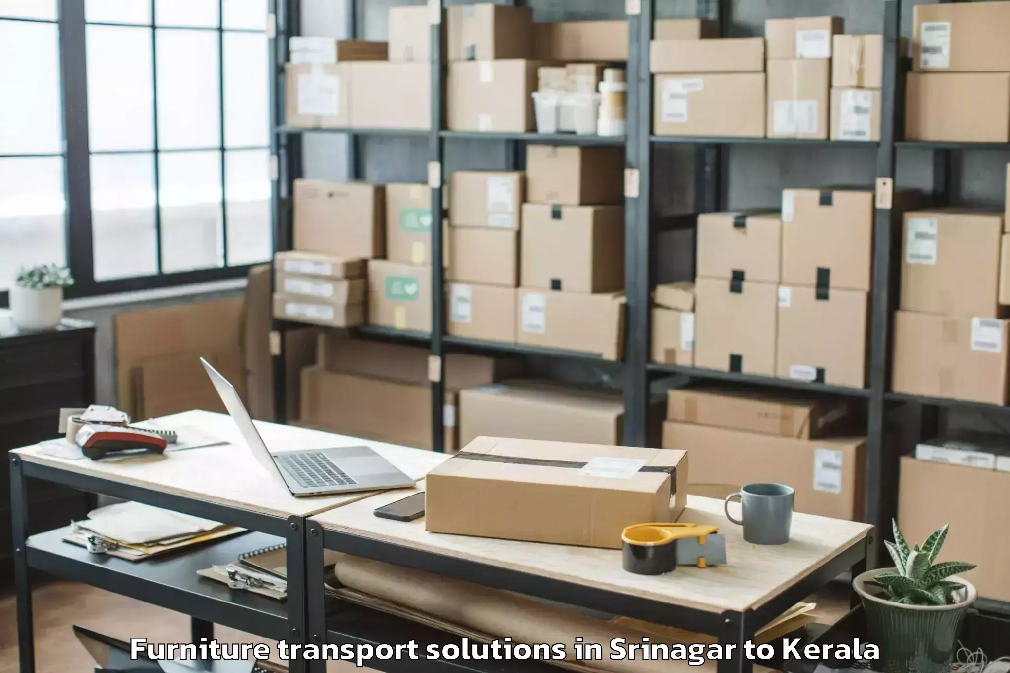 Reliable Srinagar to Chavara Furniture Transport Solutions